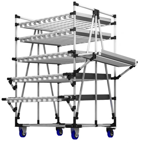 Складские стеллажи для тяжелых грузовмобильныес полками