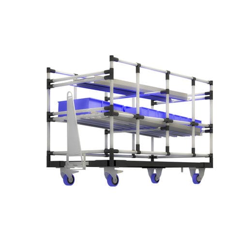 Тележка перегрузочная металлическаяполочнаядля контейнеров