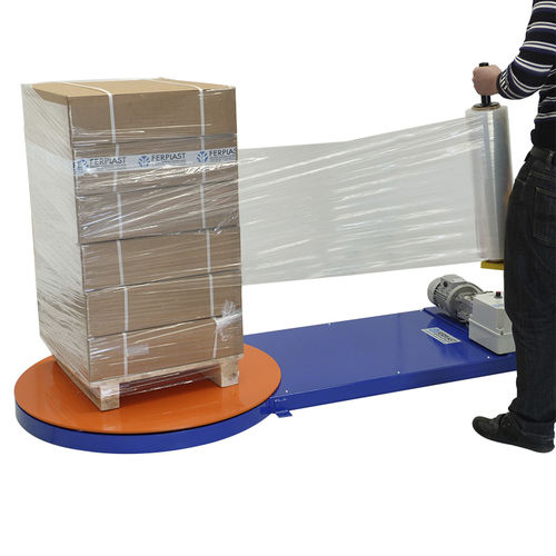 Упаковщик в стретч-пленку с поворотным столом FP ECO 1,5ручнойс механическим тормозомдля пищевой промышленности и производства напитков