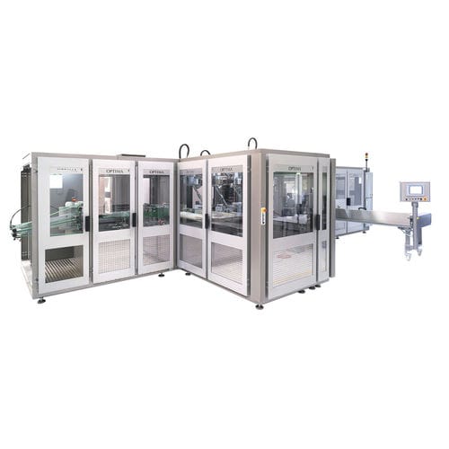 Автоматическая упаковочная машина OPTIMA HS OS7линейного типа для ухода за младенцами и средствами гигиены