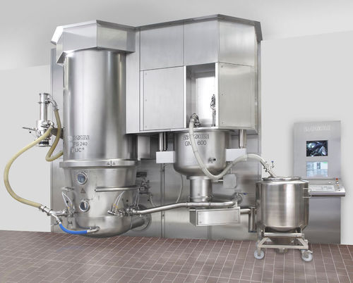 Granulation unit for pharmaceutical applications compactmulti-function