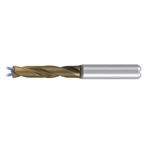 Solid drill bit VHM-EF-VA-DIN 6537K-HA-IK-2FF-ALCR-T37 seriesfor cast ironfor steelfor titanium alloys