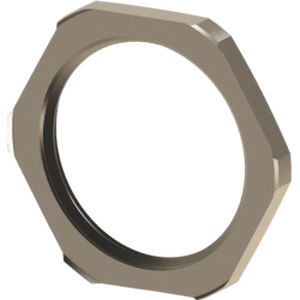 Контргайка шестигранная OMBLT 01 никелированная латунь с резьбой