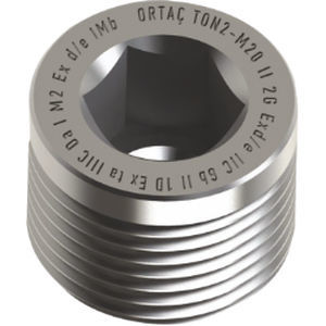 Пробка шестигранная К серии с наружной резьбой, никелированная латунь