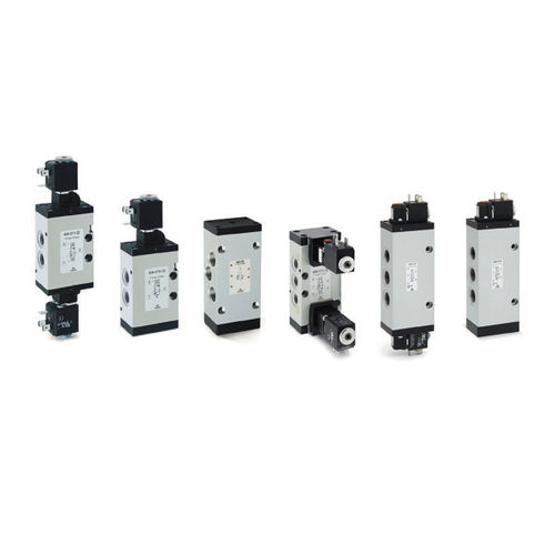 Золотниковый пневматический гидрораспределитель, 4 серии, с пневматическим управлением, с электромагнитным управлением, 3/2-ходовой