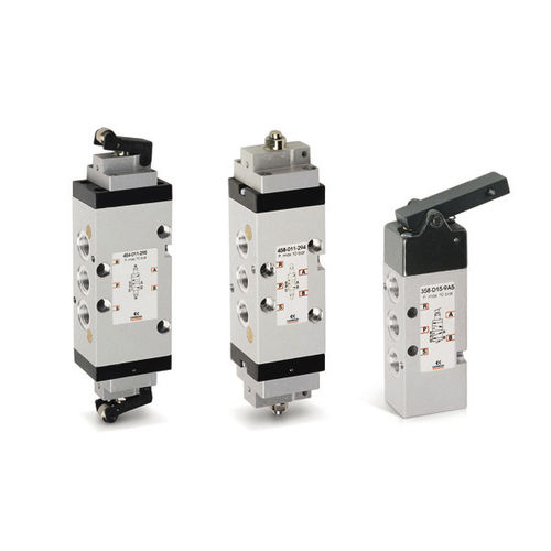 Золотниковый пневматический гидрораспределитель серии 3, 4 с механическим управлением3/2-ходовой5/2-ходовой