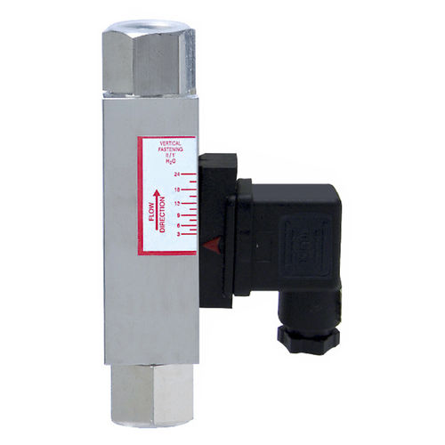 Piston flow switch IFE seriesfor liquidselectronicin-line