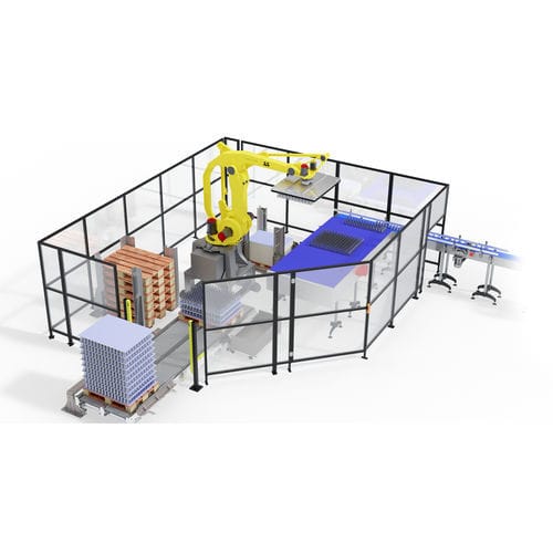 Роботизированный депаллетизатор FLEXROBOT DEPALдля пустых банокдля банокдля пищевой промышленности и производства напитков