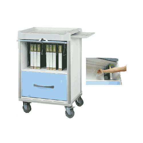 Тележка для хранения CHARIOT DE RANGEMENT DES DOSSIERS MEDICAUXстальмногофункциональнаяс поворотными роликами