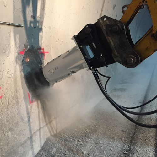 Excavator hydraulic milling cutter TFV 400