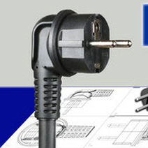 Электрическая вилка IP44 M09B, защищенная от брызг, 2-полюсная, CEE