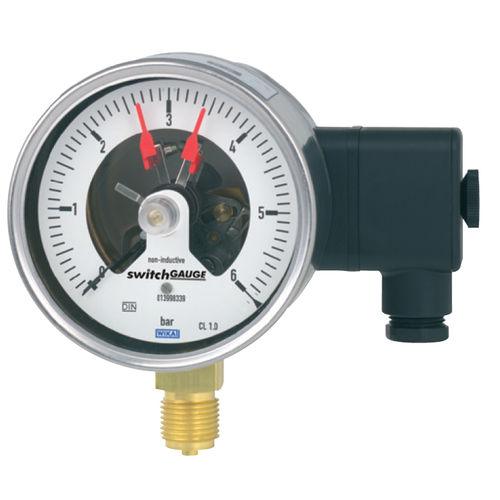 Аналоговый манометр ПГС21.1х0 с резьбой, нержавеющая сталь, трубка Бурдона