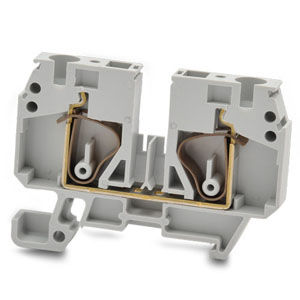 Клеммная колодка на DIN-рейку серии 42411 безвинтовая пружина пластик