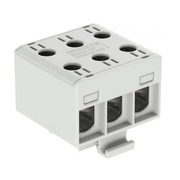 Клеммная колодка для монтажа на DIN-рейку 606503винтовые соединениясерый проходной