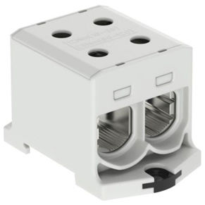 Клеммная колодка для монтажа на DIN-рейку серии 607150винтовые соединения проходныесерый