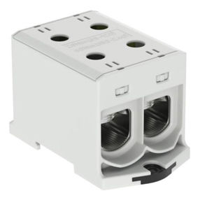 Клеммная колодка для монтажа на DIN-рейку серии 607240, винтовое соединение, проходное, серое