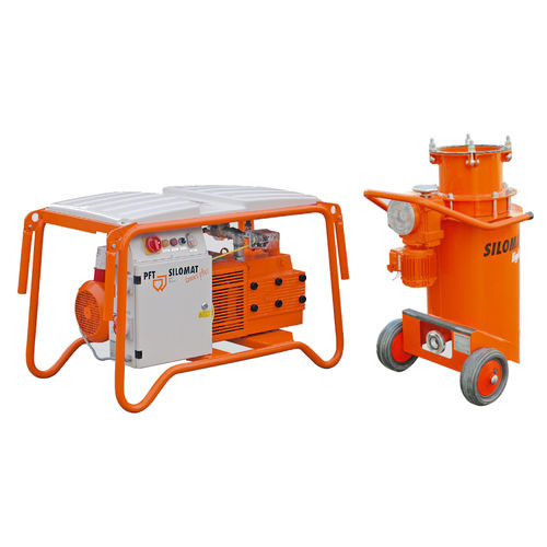 Mobile pneumatic conveying system SILOMAT trans plus seriesfor dry mortar