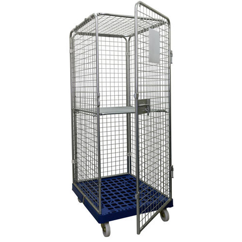 Multipurpose roll container SRC0708wire meshshelf4-panel