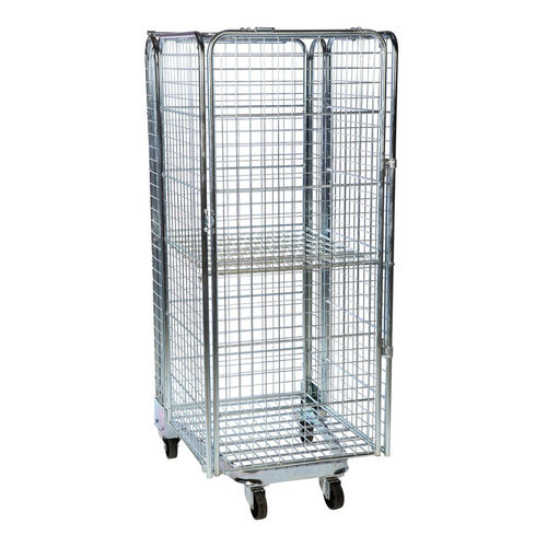 Multipurpose roll container SRCN0708-N2wire meshshelf4-panel