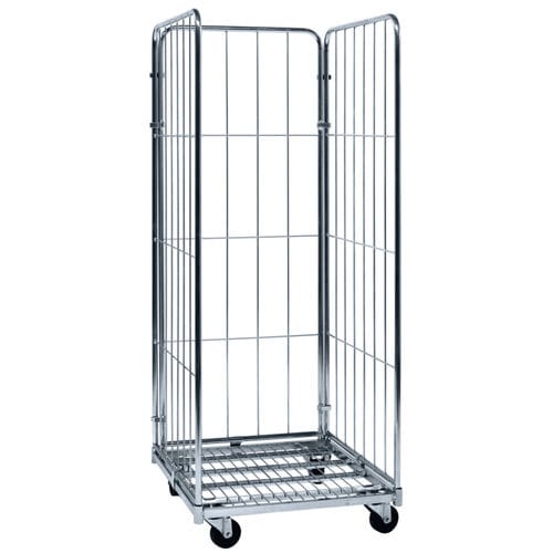 Multipurpose roll container MR 0708.18-3Sshelfwire mesh3-panel