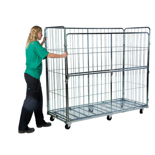 4-панельный большой рулонный контейнер MR2008-4S из проволочной сетки