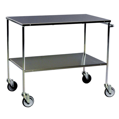 Тележка сервисная AKM 271Bиз нержавеющей стали2 уровняс поворотными роликами