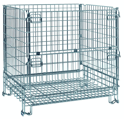 Паллетный ящик из проволочной сетки PCMK121010для хранениятранспортируемыйскладной