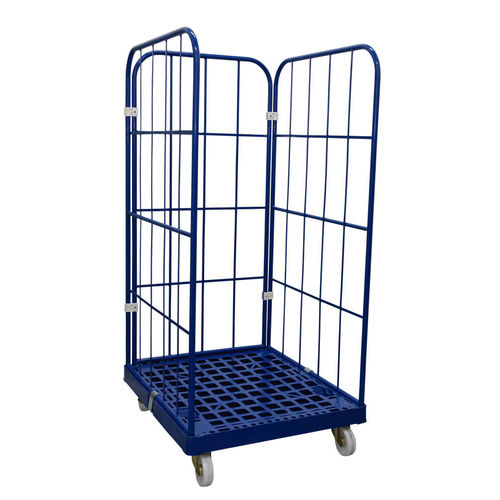 Полка-контейнер на роликах MRP070815-3S-GBLПроволочная сетка3 панелис пластиковым основанием