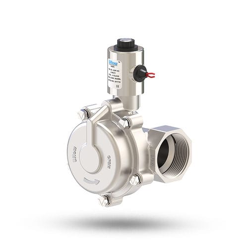 Поршневой электромагнитный клапан серии HCP с пилотным управлением, двухходовойNC