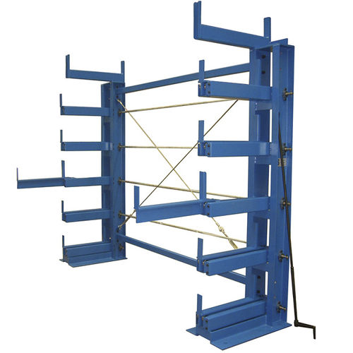 Cantilever racking for long itemscompactsingle-sided