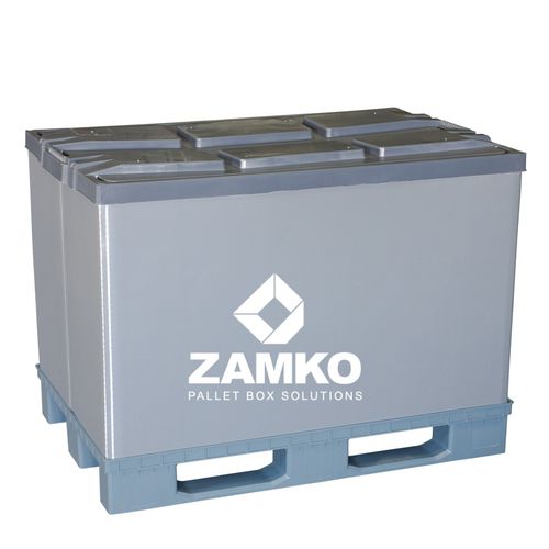 Пластиковый поддонный ящик PAN.e95для логистикиштабелируемыйс крышкой