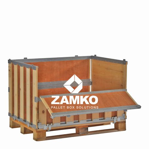 Plywood pallet box MPB.b80.F2Cstoragefoldingwith folding sides