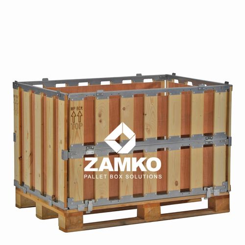 Plywood pallet box MPB.b80.FCstoragefoldingwith folding sides