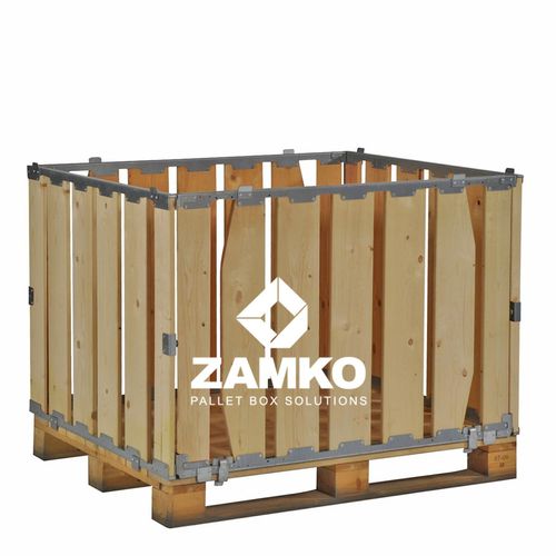 Wood pallet box MPB.b80.Pfor small partsstoragestandard