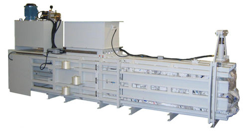 Горизонтальный пакетировочный пресс с верхним каналом для пластмасс