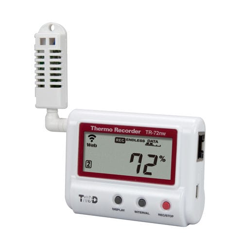 Регистратор данных температуры TR-72nwhumidityLAN WLANс ЖК-дисплеем