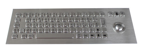 Панельная клавиатура K-TEK-A340-TBс 3-мя клавишами мыши, 69-клавишным, с трекболом