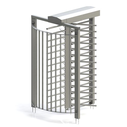 Full-height turnstile TRN-AF type CH-LCanti-fraudfor construction sitewith badge reader
