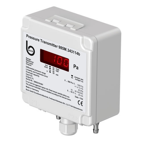 Датчик перепада давления серии 985, вакуумный, пьезорезистивный, 4–20 мА