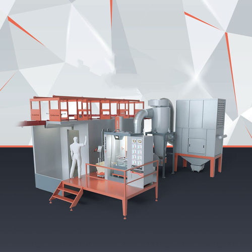 Камера порошковой окраски с самоочищающимся фильтром, быстрая смена цвета.