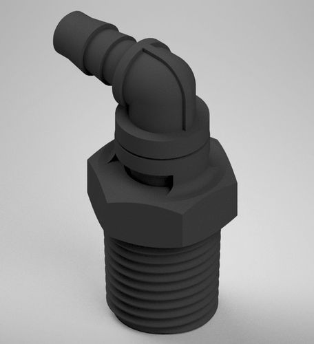 Пневматический фитинг серии F32548резьбовой,зубчатый,угол 90°
