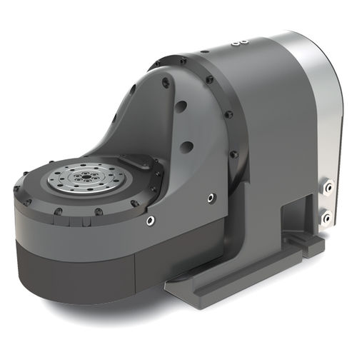 Поворотный стол с электроприводом TRT100наклонныйдля механической обработкикомпактный