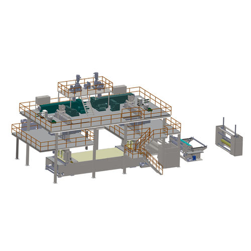 Линия по производству нетканых материалов серии JWавтоматическаявысокоскоростная с управлением от ПЛК