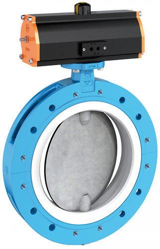 Клапан-бабочка Т 212-Пневмоуправление запорное