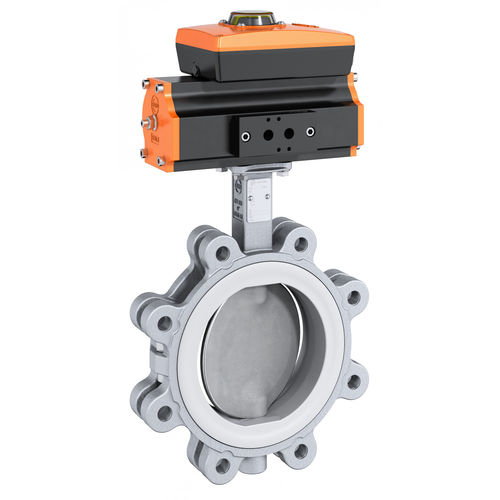 Поворотный затвор Z 614-Kпневматический с наконечником из нержавеющей стали