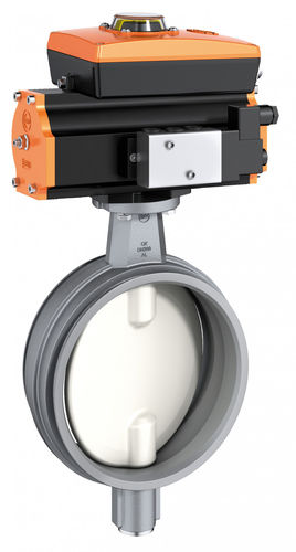 Затвор-бабочка CKпневматическийвафельныйалюминий