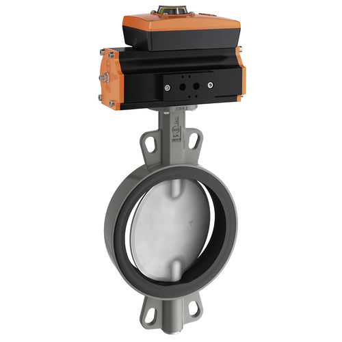 Поворотный затвор Z 611-с пневматическим управлением, двухсекционный