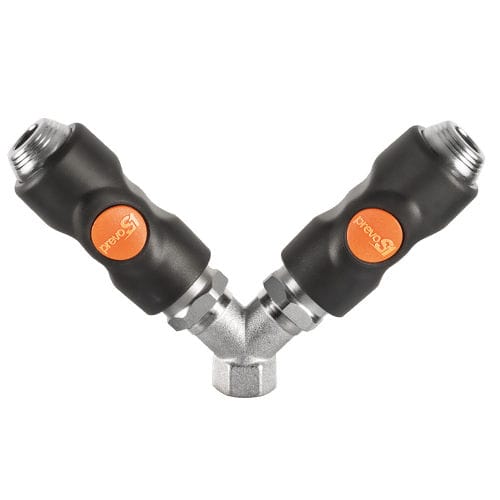 Пневматический фитинг серии BSI 06810 с резьбой и замком Y