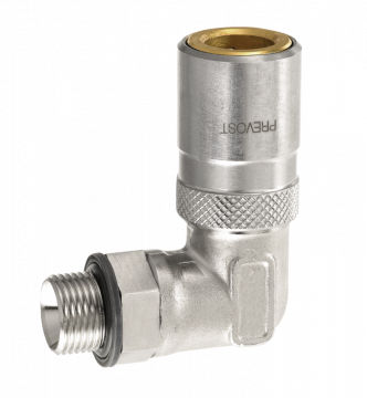 Гидравлический фитинг серии PREOL 06115xRE ввинчиваемый 90°, угловой, латунь