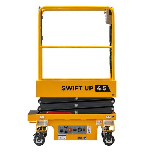 Мобильный ножничный подъемник SWIFT UP 4.5на аккумуляторедля помещениякомпактный